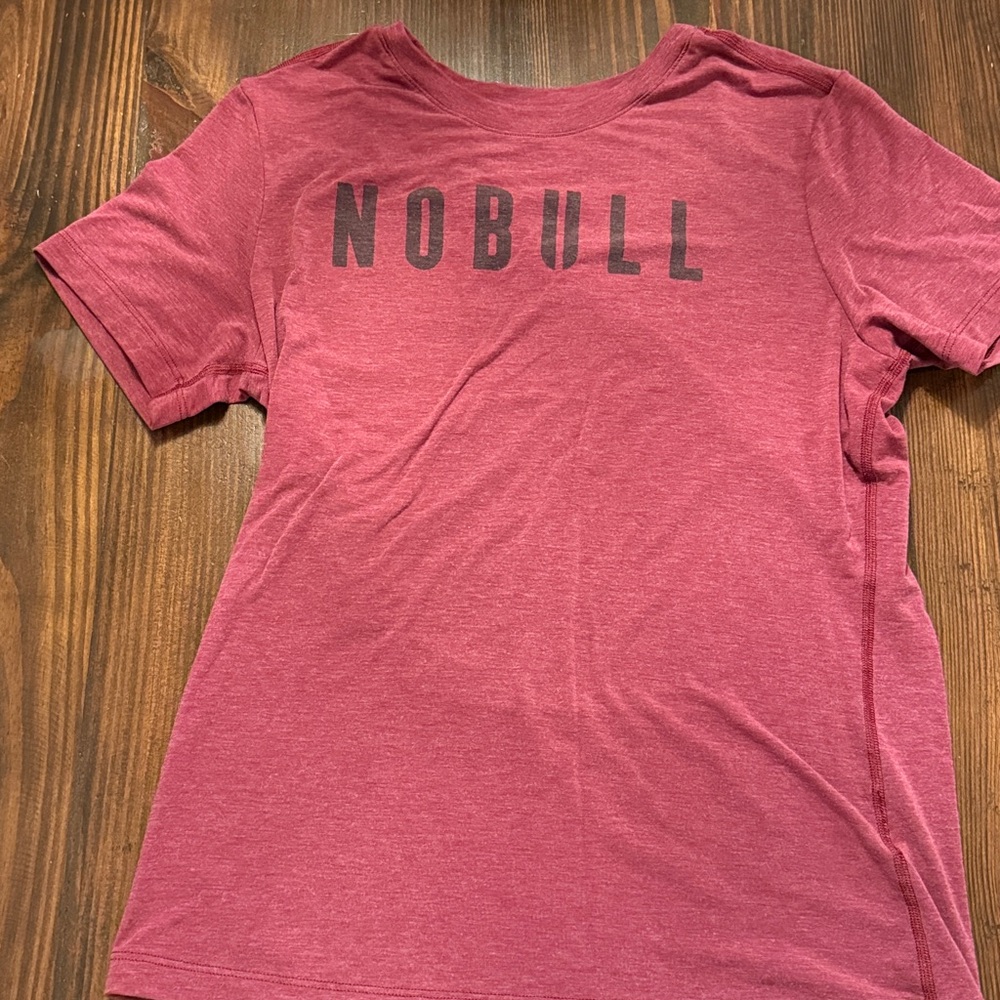 NOBULL Maroon Tee with Black Logo